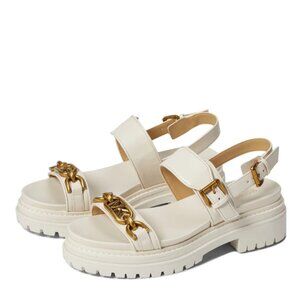 Michael Kors Kailey Lug Flat Sandal Light Cream 8.5 M